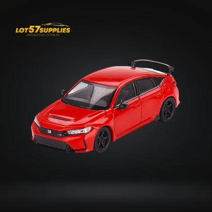 Mini-GT Honda Civic Type R Rallye Red 2023 W/ Advan GT Wheel #546 1:64 MGT00546