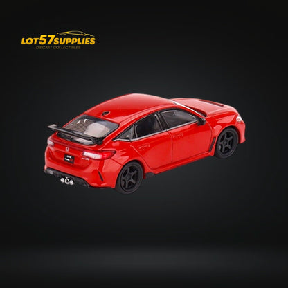 Mini-GT Honda Civic Type R Rallye Red 2023 W/ Advan GT Wheel #546 1:64 MGT00546