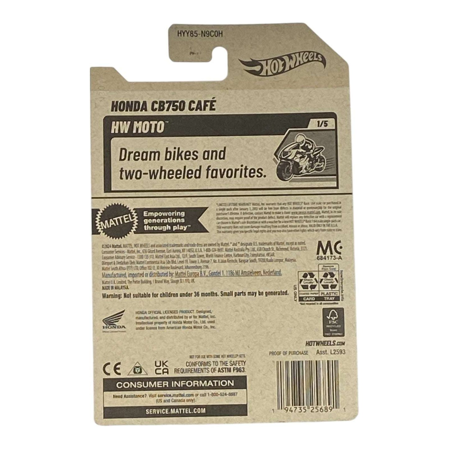 Hot Wheels Honda CB750 Cafe - HW Motto Series 1/5