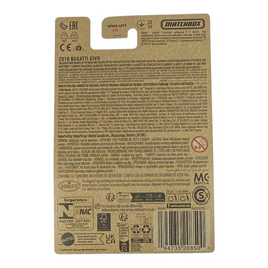 Matchbox 2018 Bugatti Divo - European Streets Series 23/24