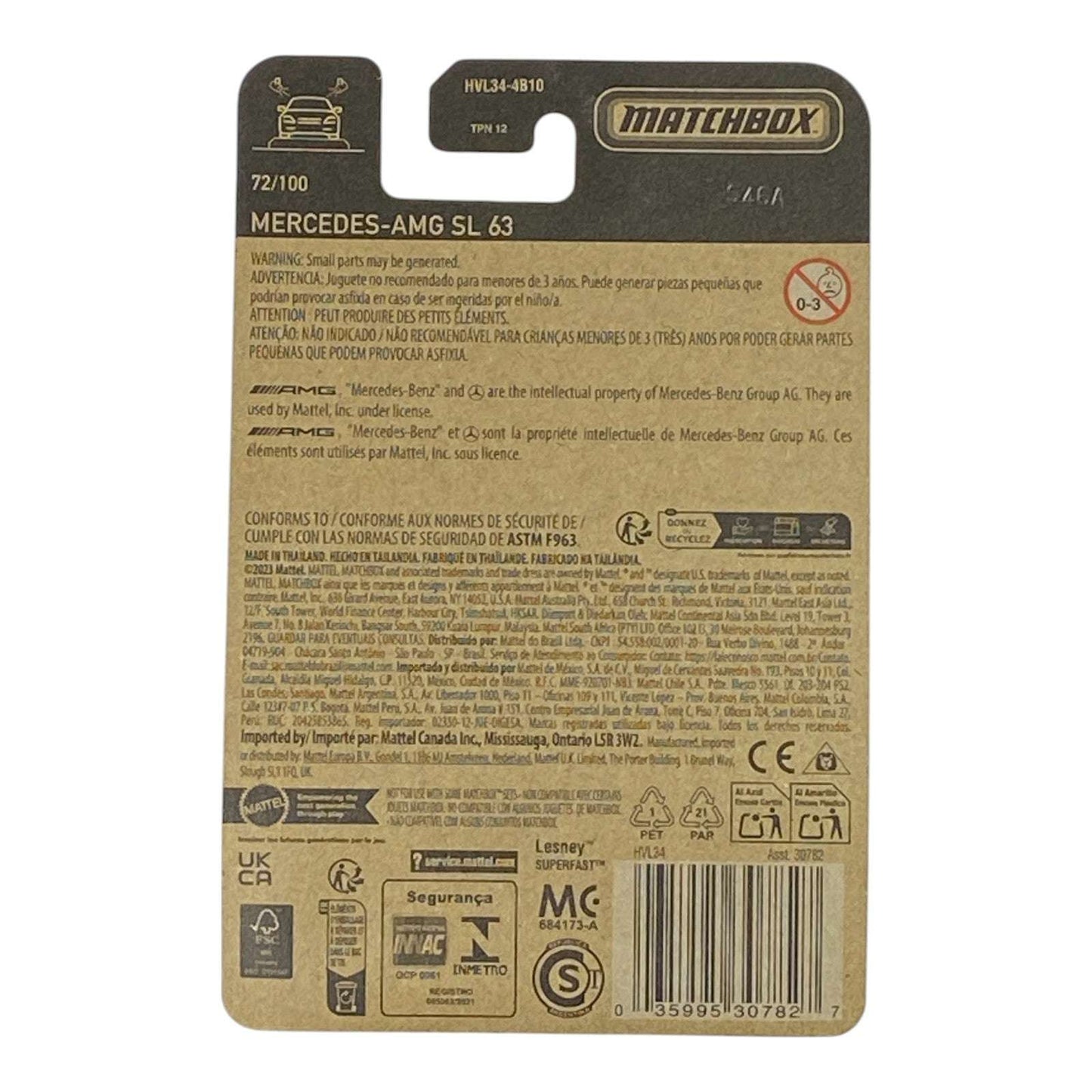 Matchbox Mercedes-Benz AMG SL 63 - Matchbox Series 72/100