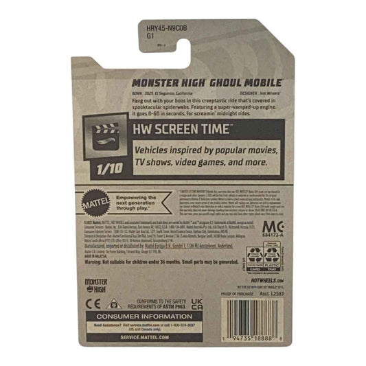 Hot Wheels Monster High Ghoul Mobile - Screen Time Series 1/10 (Ver 1)