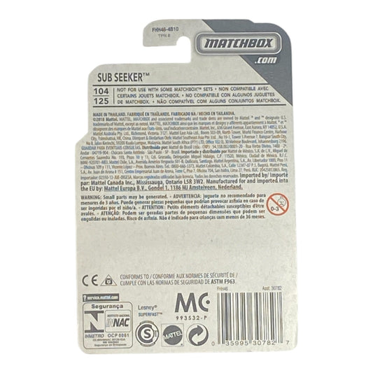 Matchbox Sub Seeker - MBX Road Trip Series 27/35