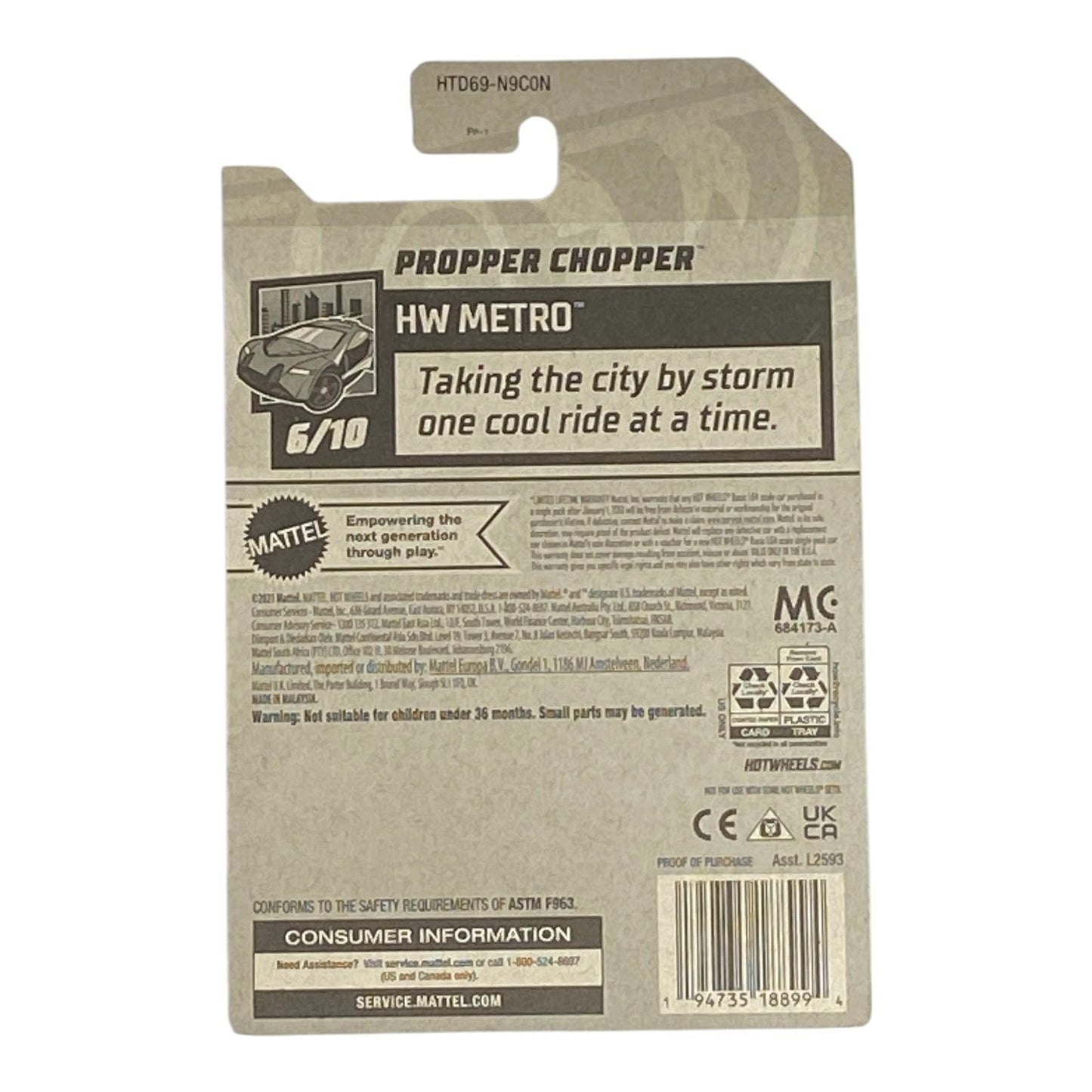 Hot Wheels Proper Chopper - Metro Series 6/10