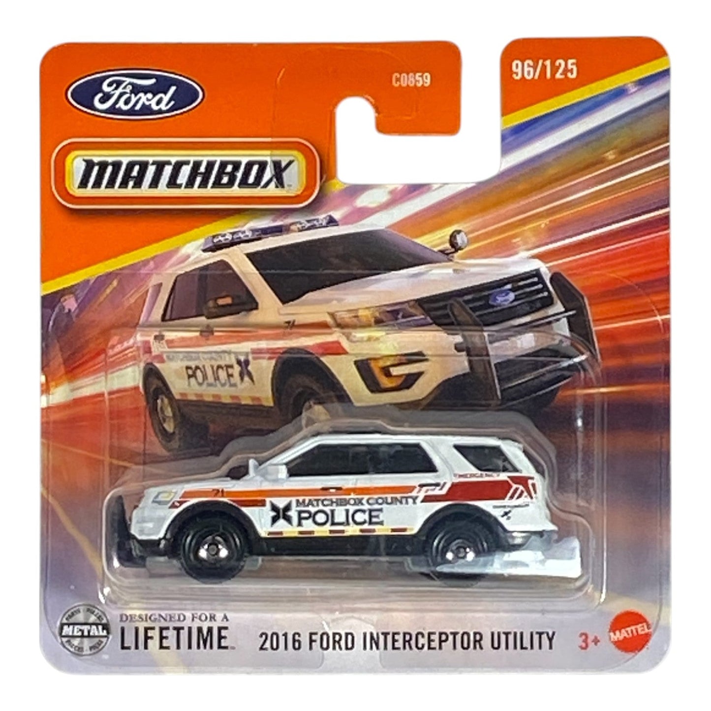 Matchbox 2016 Ford Interceptor Utility - Matchbox Series 96/125 Short Card