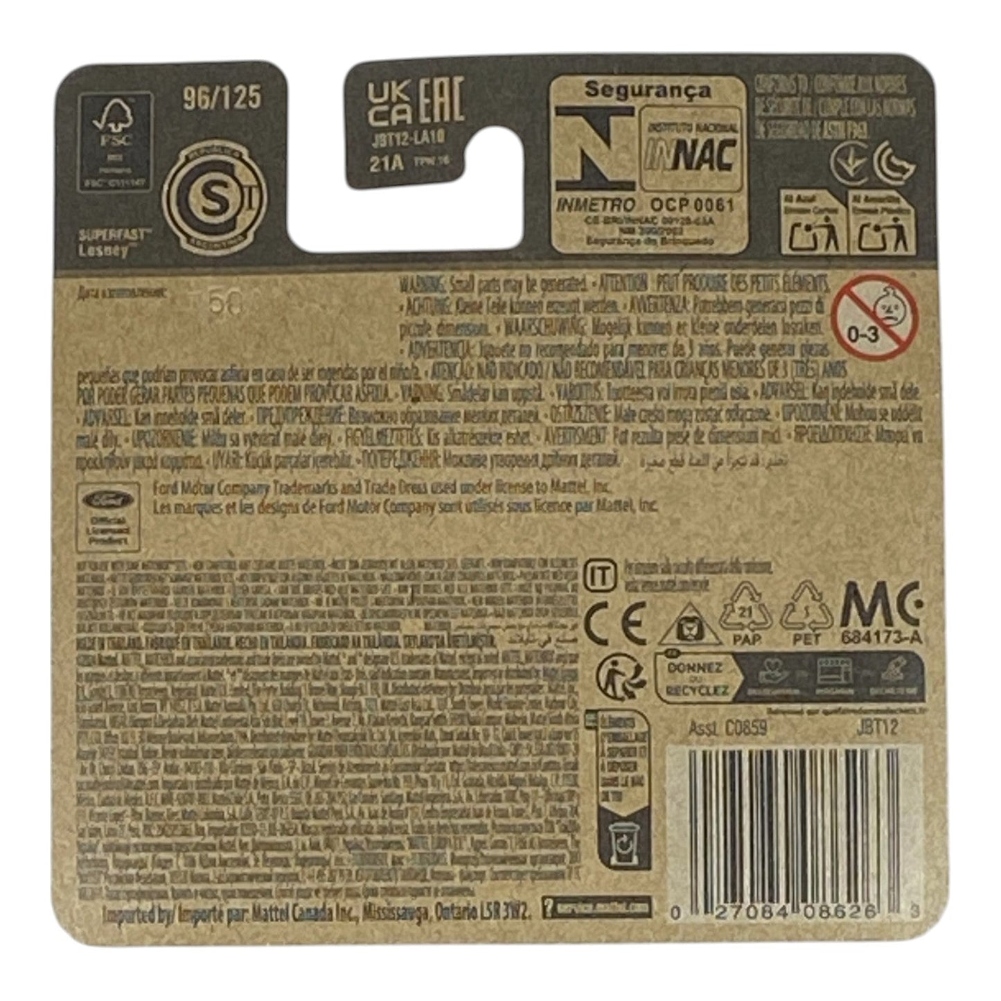 Matchbox 2016 Ford Interceptor Utility - Matchbox Series 96/125 Short Card