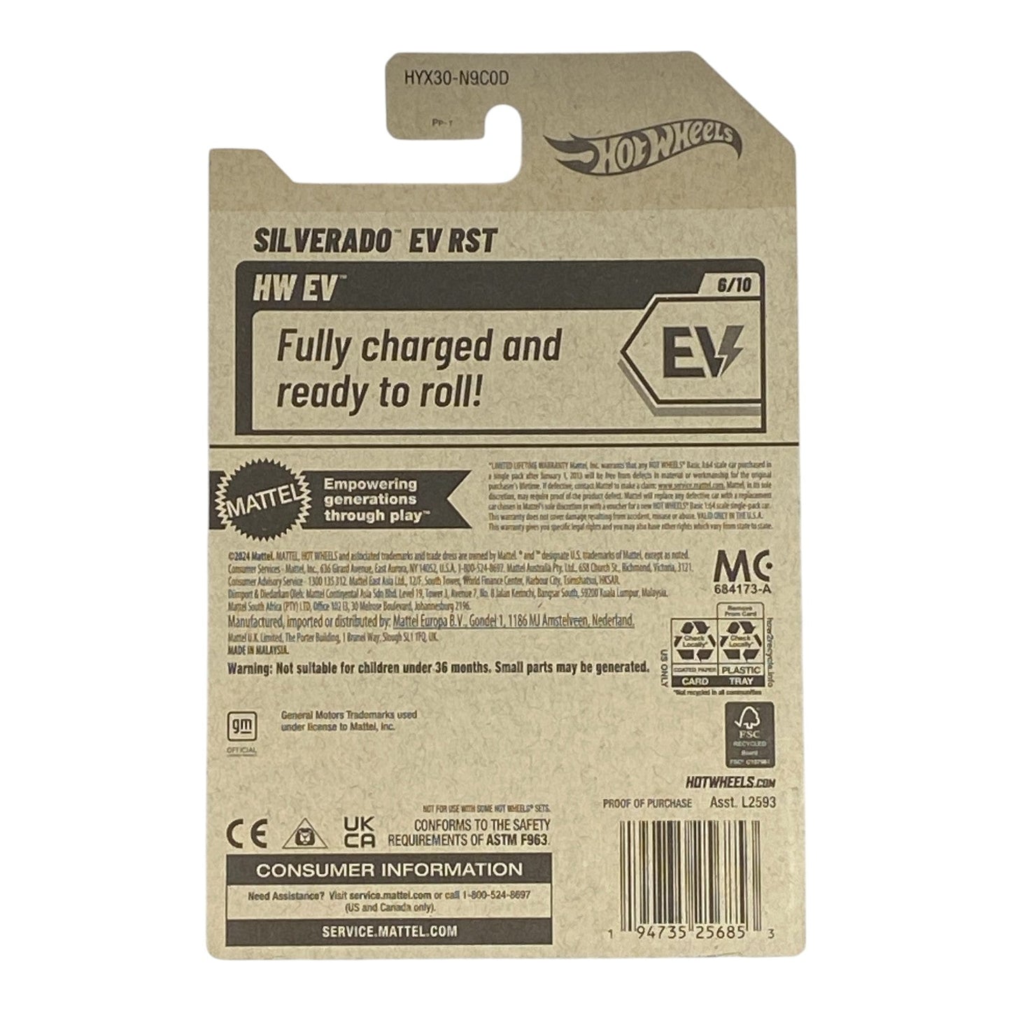 Hot Wheels Silverado EV RST - HW EV Series 6/10