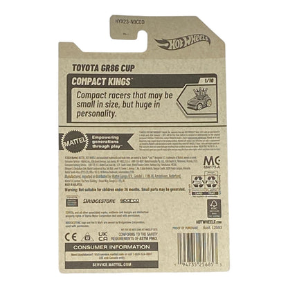 Hot Wheels Toyota GR86 Cup - Compact Kings Series 1/10