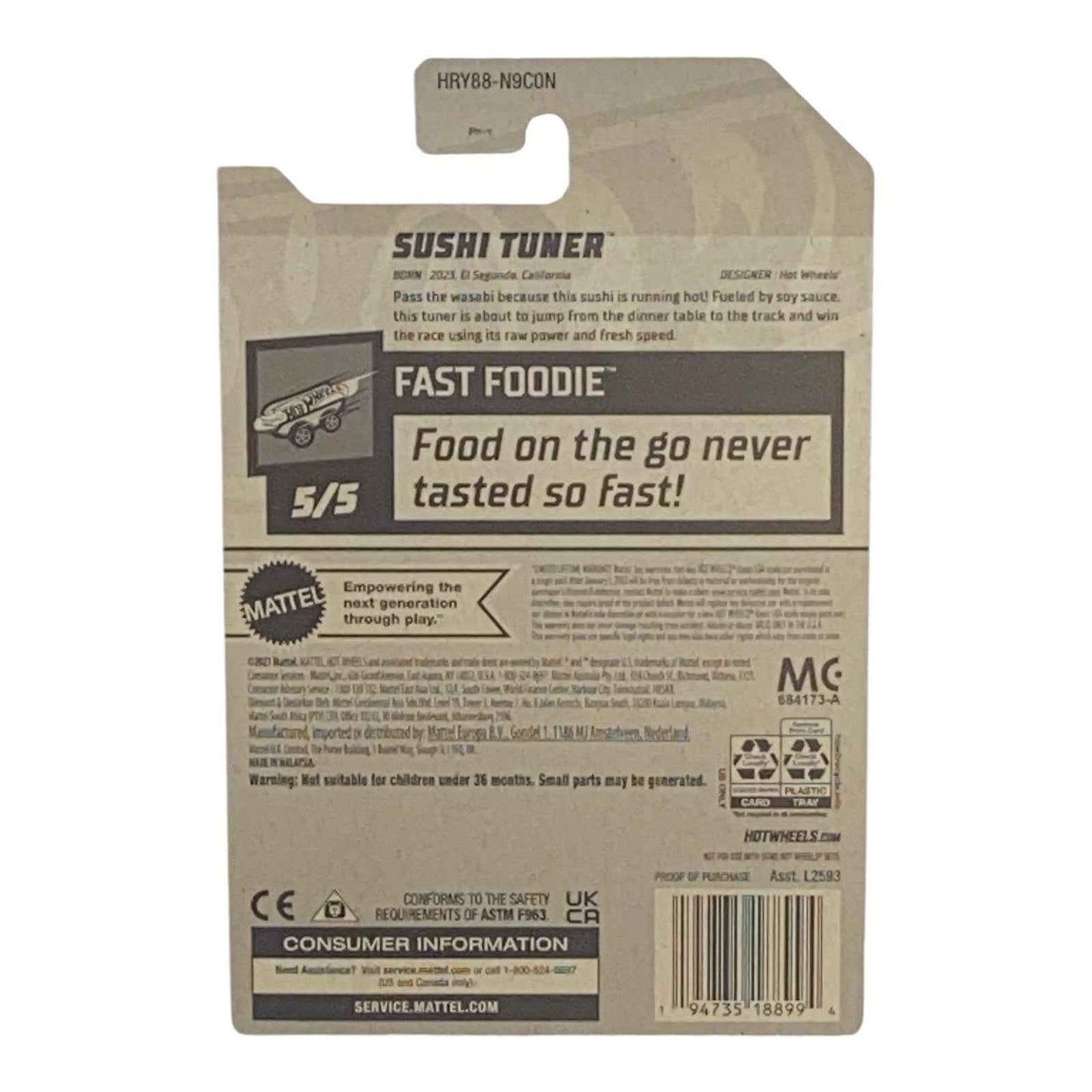 Hot Wheels Sushi Tuner - Fast Foodie Series 5/5