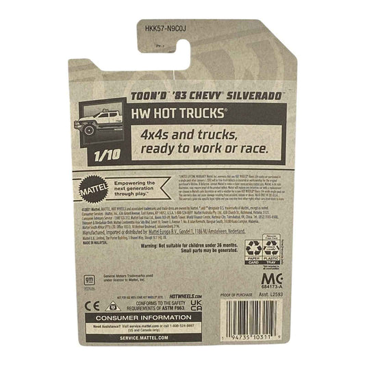 Hot Wheels Toon'd '83 Chevy Silverado - Hot Trucks Series 1/10