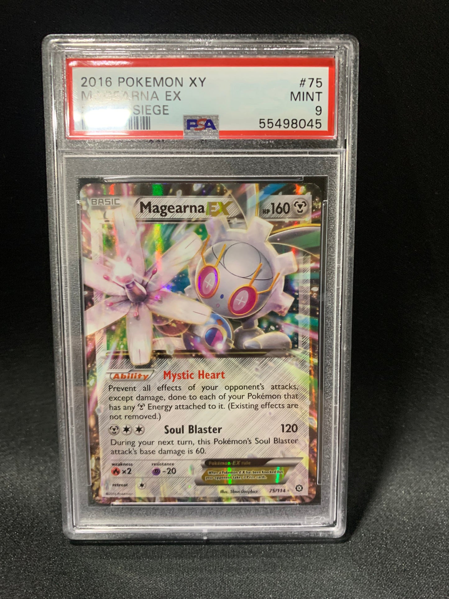 2016 POKEMON XY STEAM SIEGE MAGEARNA EX #75 - PSA MINT 9