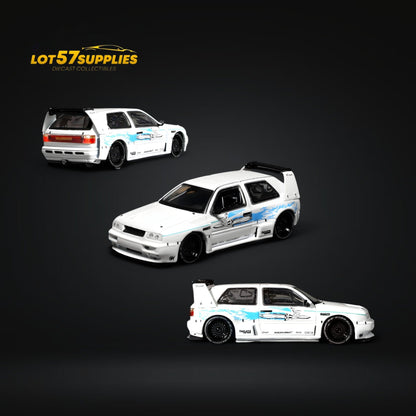 Rhino Model VW Golf Mk3 Concept - White Fast & Furious Livery 1:64