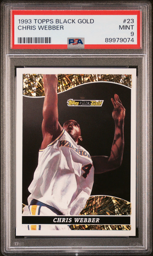 1993 TOPPS BLACK GOLD CHRIS WEBBER  #23 - PSA 9 ROOKIE CARD