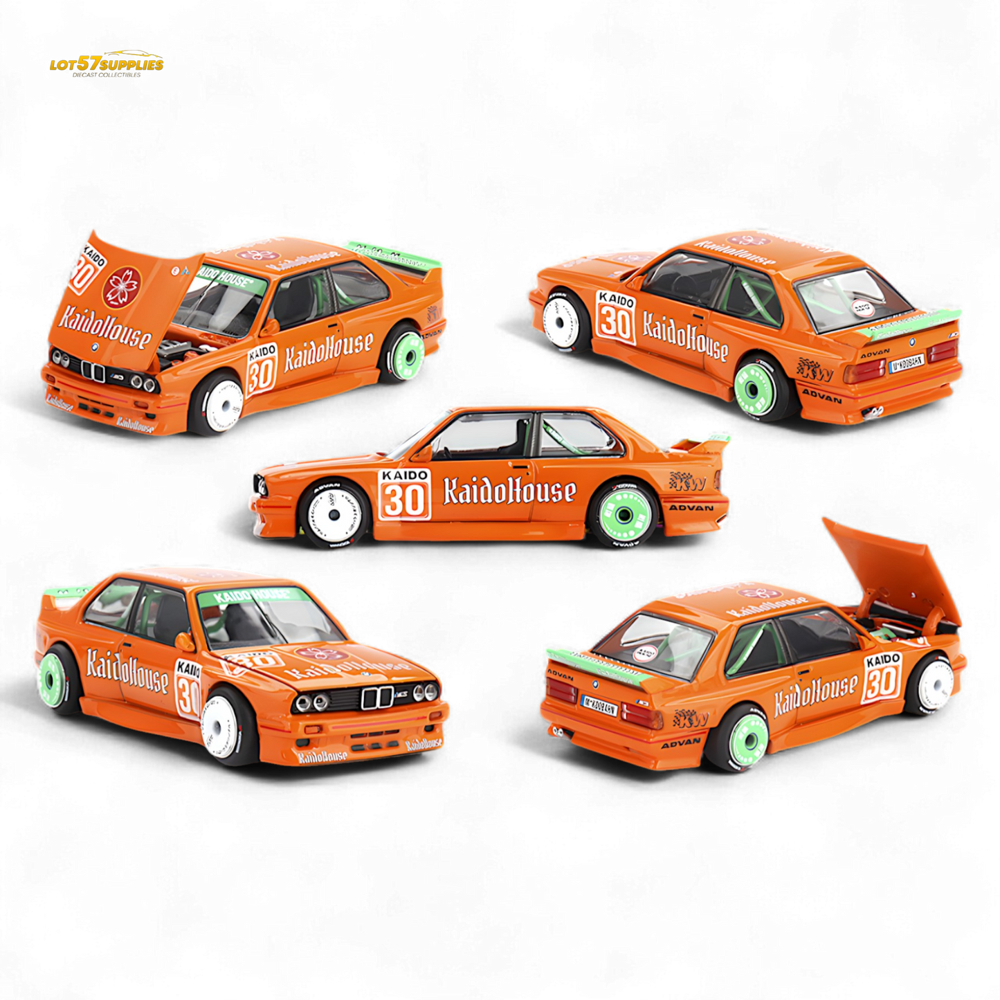 Mini GT x Kaido House BMW M3 E30 KaidoHaus Orange V1 1:64 KHMG177