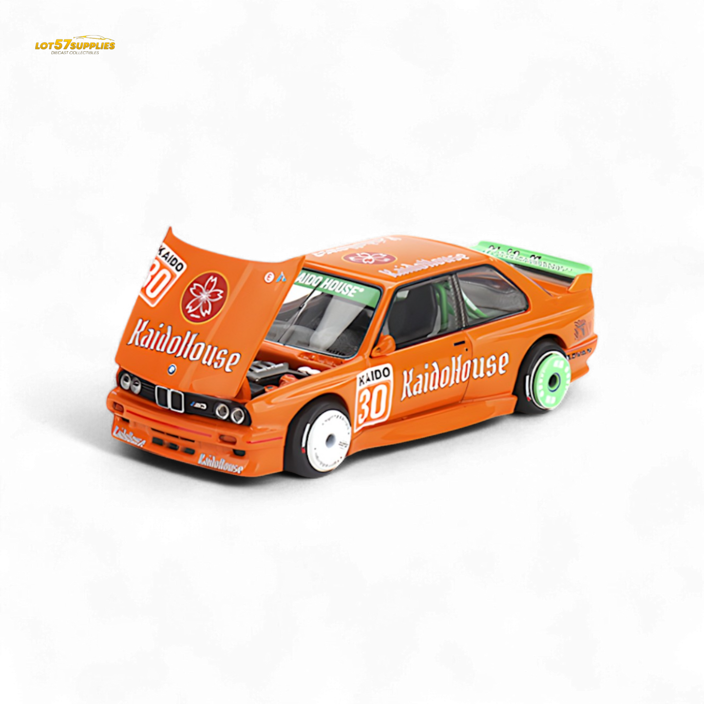 Mini GT x Kaido House BMW M3 E30 KaidoHaus Orange V1 1:64 KHMG177