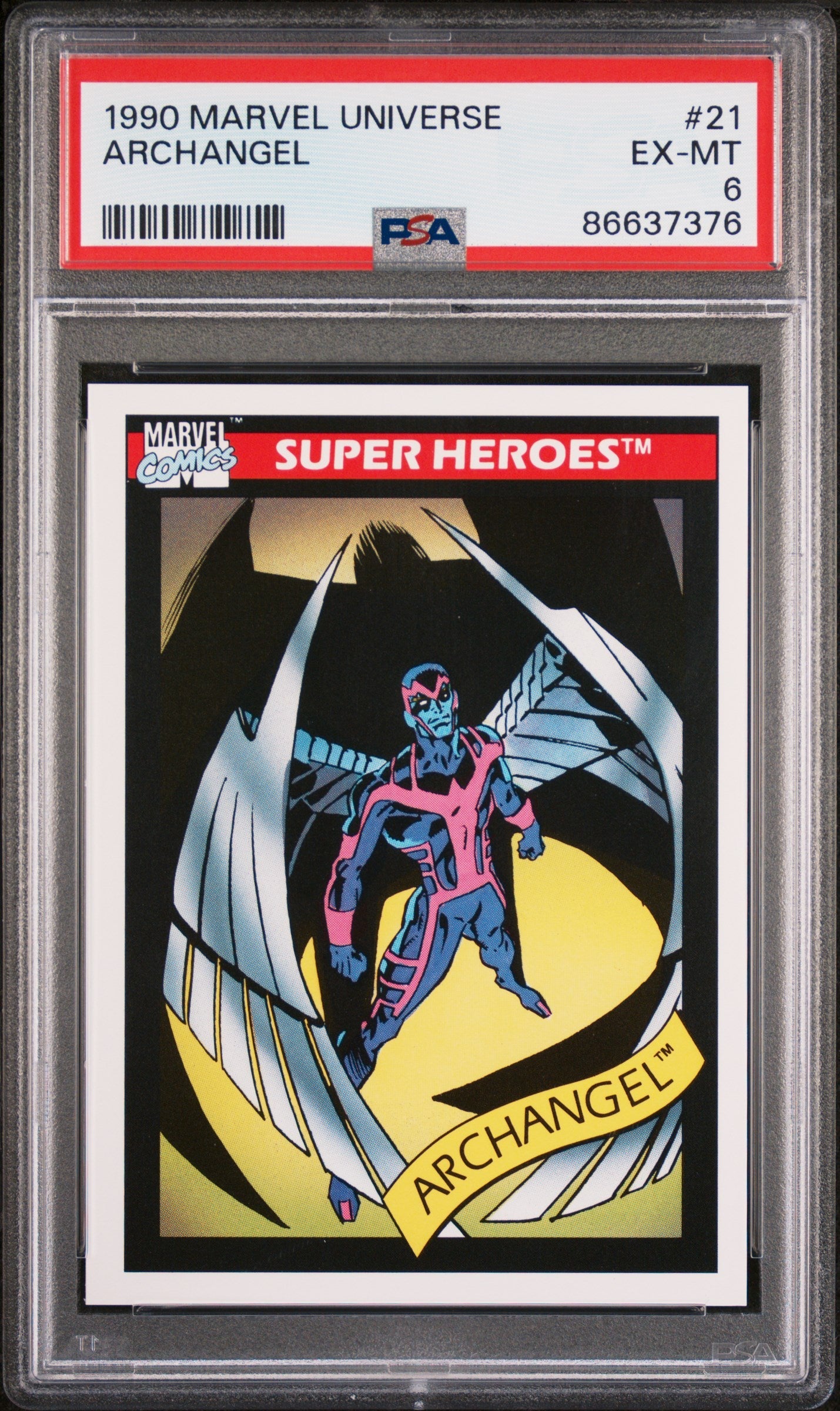 1990 MARVEL UNIVERSE ARCHANGEL  #21 - PSA 6
