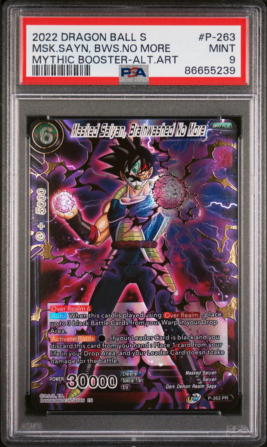 2022 DRAGON BALL SUPER MYTHIC BOOSTER MSK.SAYN, BWS.NO MORE #P-263 - PSA 9