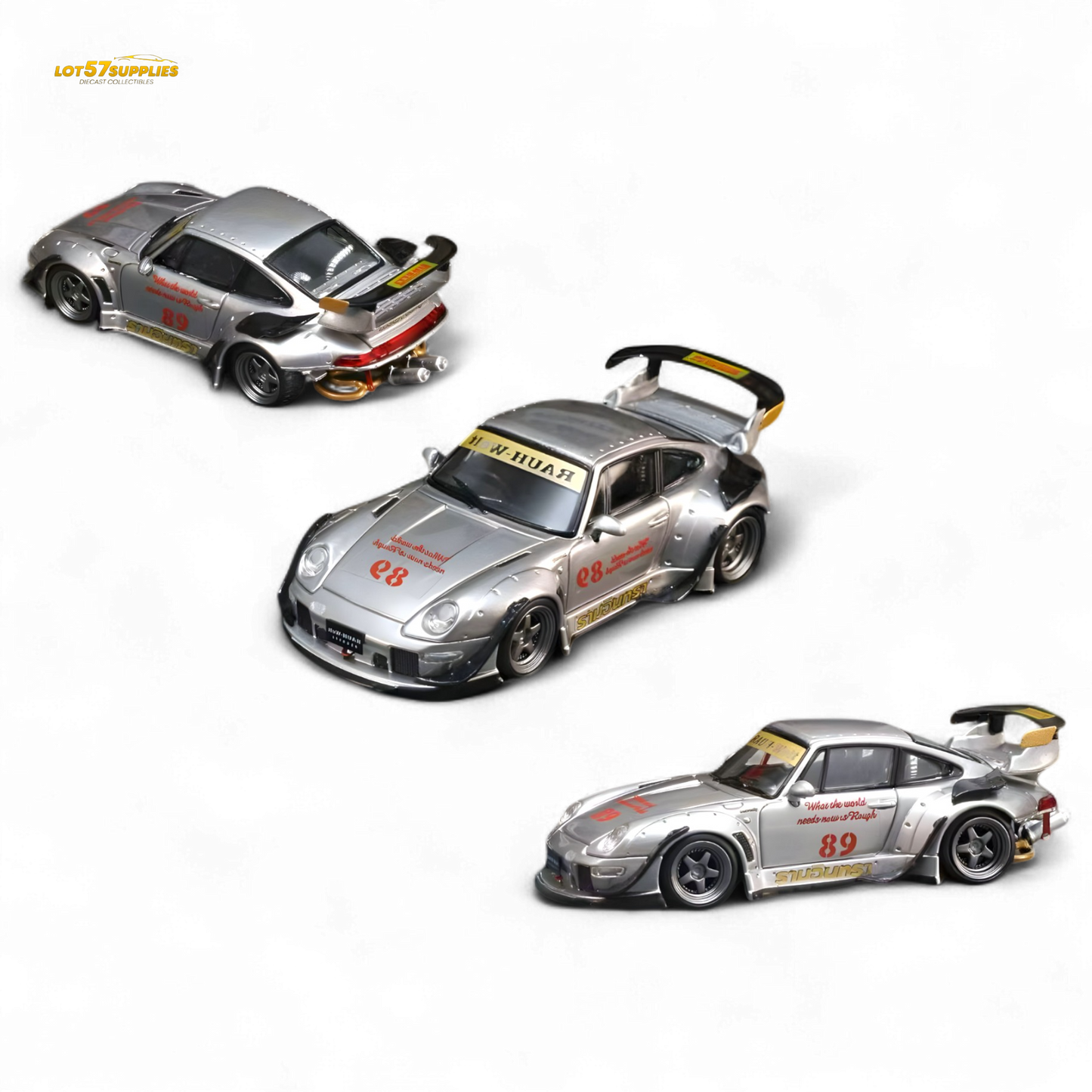 Street Weapon Porsche RWB 993 Double Exhaust Heavenly Livery Lower Tail 1:64