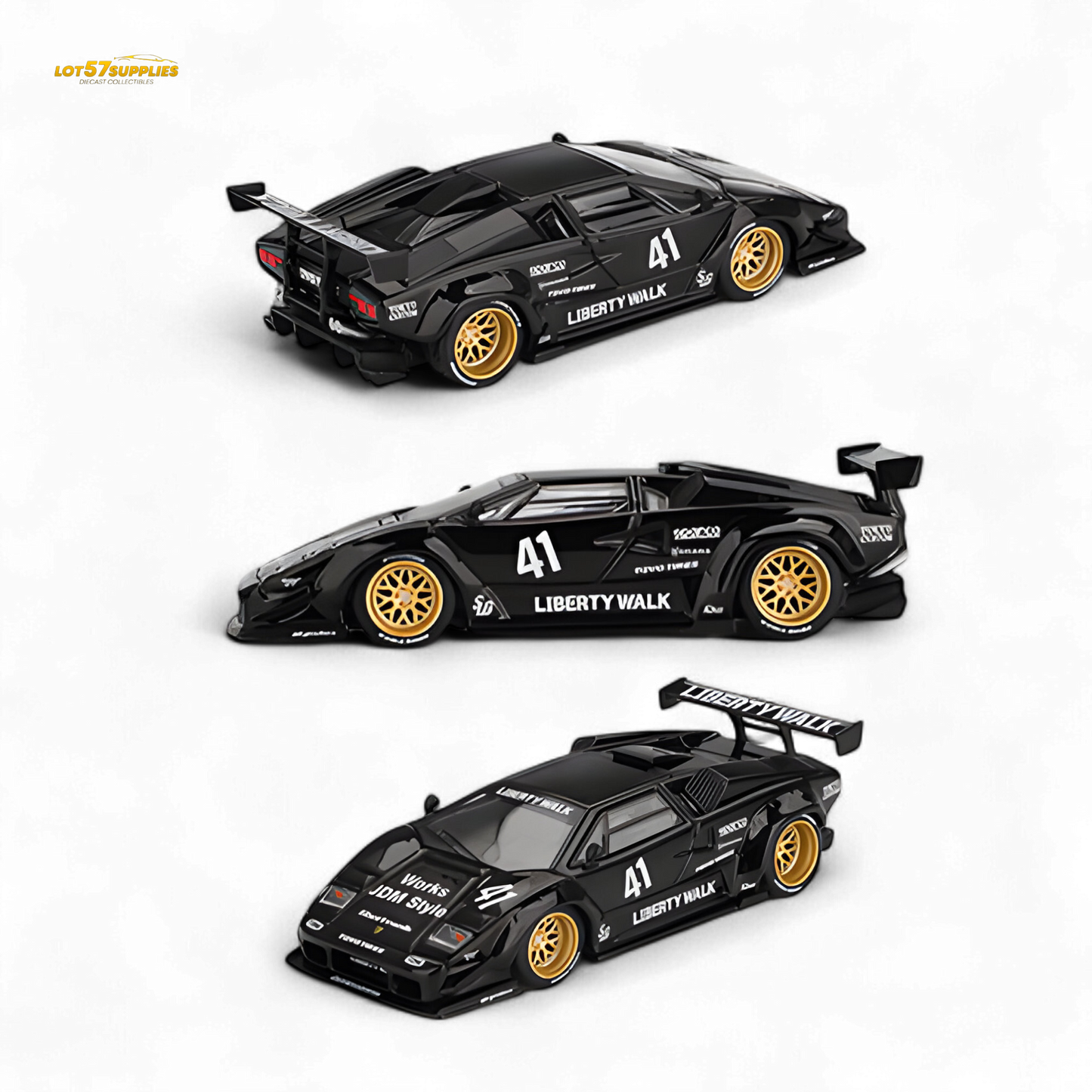 (Pre-Order) Mini GT Lamborghini Countach LB-WORKS - Black 1:64