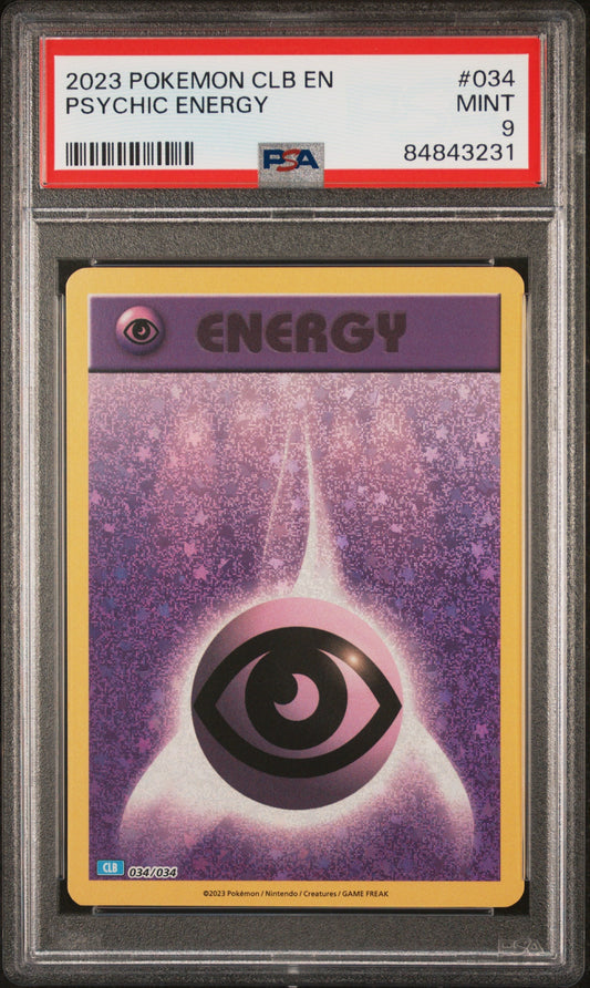 2023 POKEMON BLASTOISE & SUICUNE ex DECK PSYCHIC ENERGY #34 PSA 9