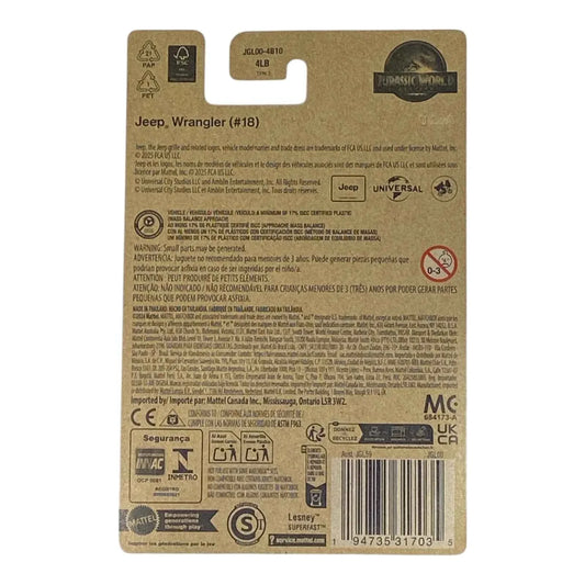 Matchbox Jeep Wrangler (#18) - Jurassic World Rebirth Collection