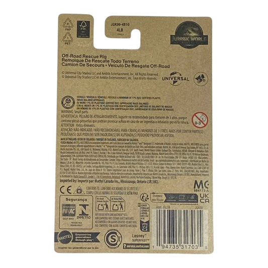 Matchbox Off-Road Rescue Rig - Jurassic World Rebirth Collection