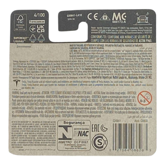 Matchbox Tesla Roadster - Matchbox Series 4/100 Short Card