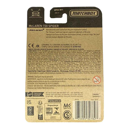 Matchbox McLaren 720 Spider - Matchbox 70 Years Series