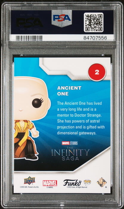 2023 UPPER DECK FUNKO POP MARVEL  ANCIENT ONE SPECTRUM #2  PSA 10