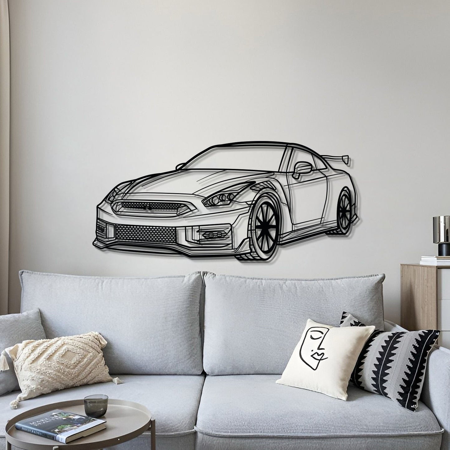 GT-R R35 Perspective Metal Car Wall Art - MT0458