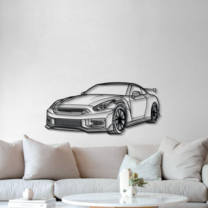 GT-R R35 Perspective Metal Car Wall Art - MT0458