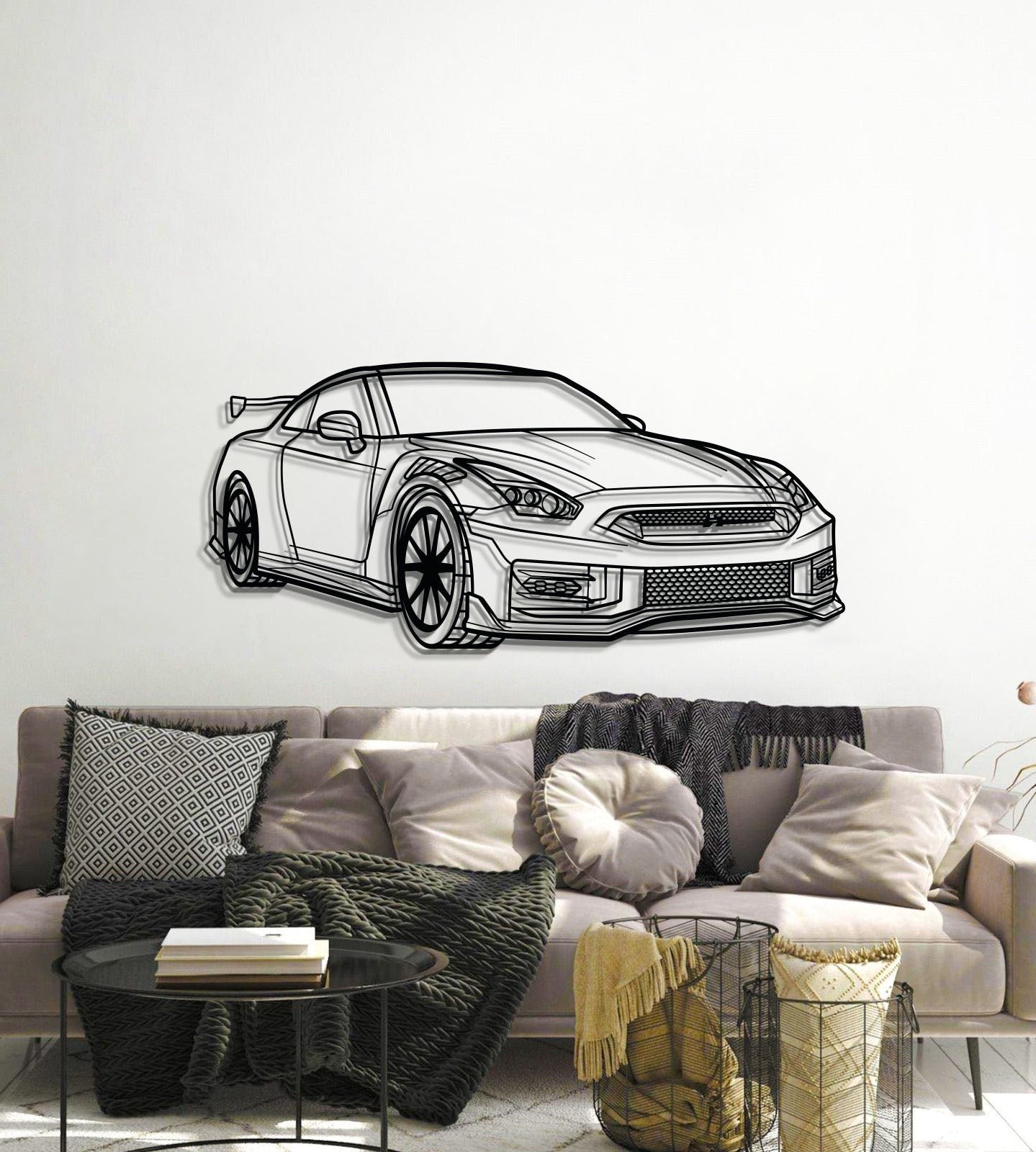 GT-R R35 Perspective Metal Car Wall Art - MT0458