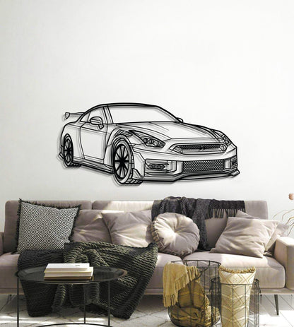 GT-R R35 Perspective Metal Car Wall Art - MT0458
