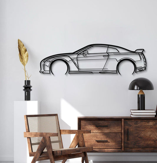 GT-R R35 Detailed Metal Car Wall Art - MT0989