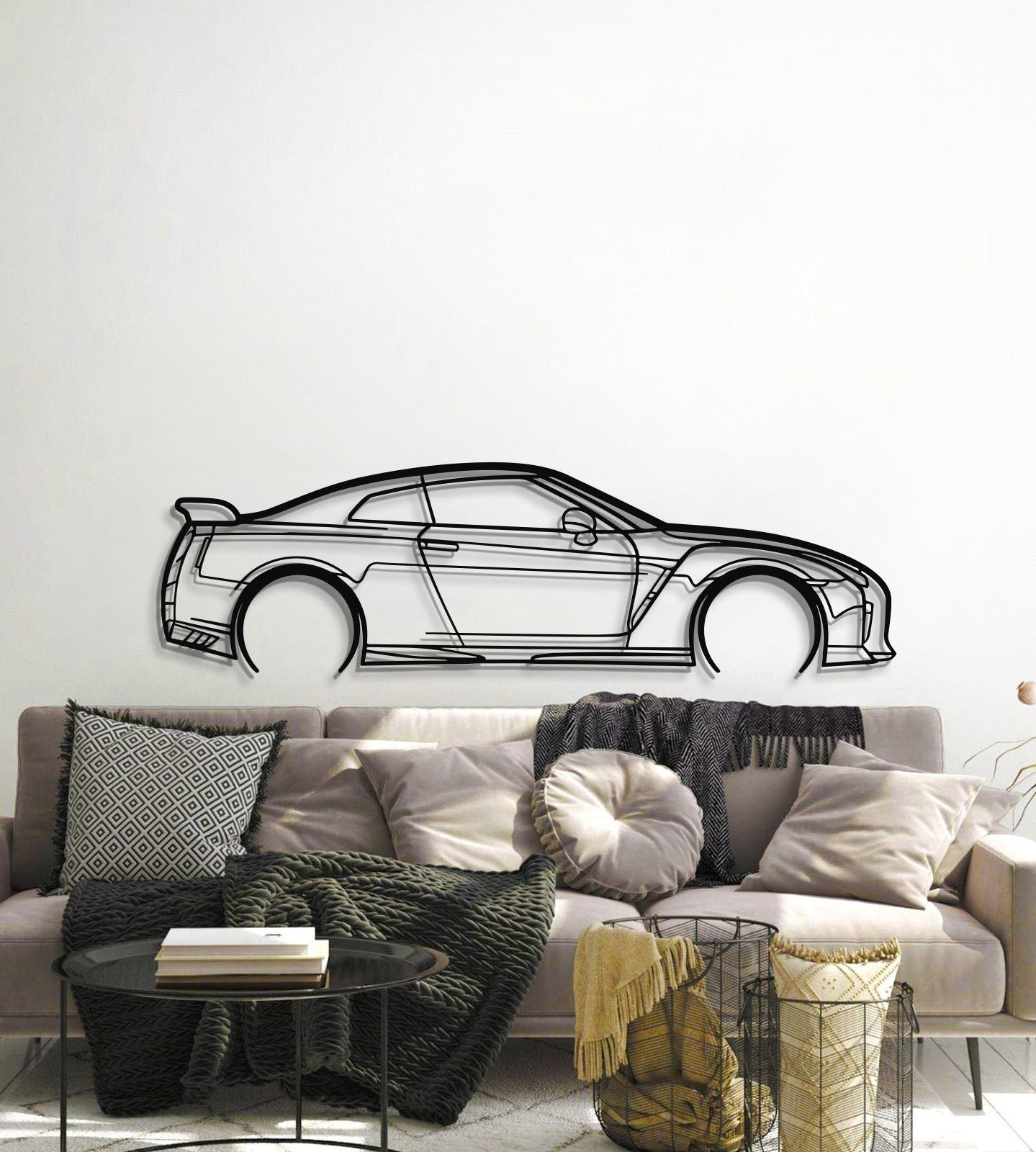 GT-R R35 Detailed Metal Car Wall Art - MT0989