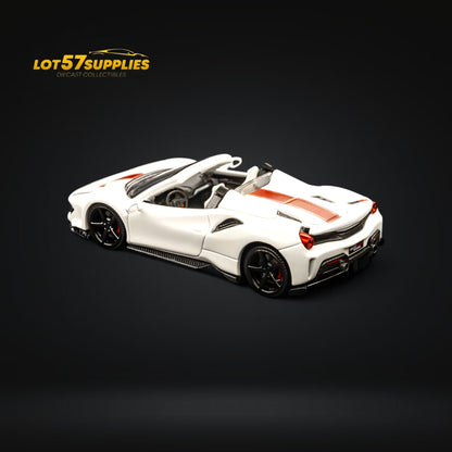 TPC Novitec 488 Roadster Pearl White - Red Stripe 1:64