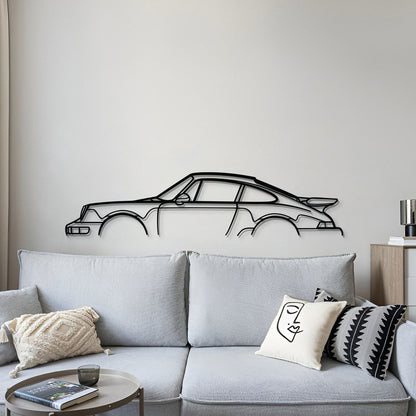 911 Turbo Model 964 Metal Car Wall Art - MT0874