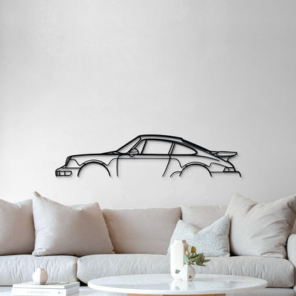 911 Turbo Model 964 Metal Car Wall Art - MT0874