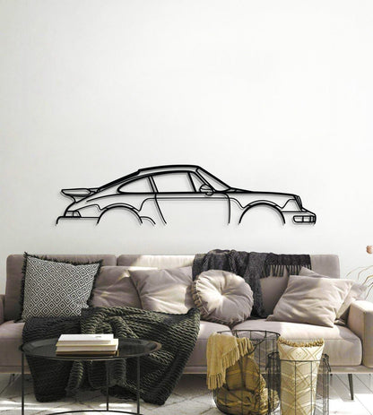 911 Turbo Model 964 Metal Car Wall Art - MT0874