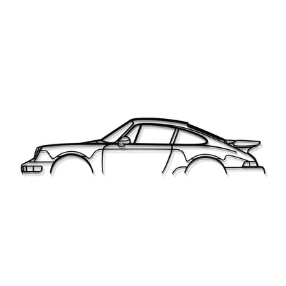 911 Turbo Model 964 Metal Car Wall Art - MT0874