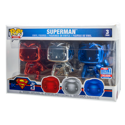 Superman: Justice League Chrome 3-Pack PopShield Protector