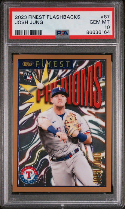 2023 TOPPS FINEST FLASHBACKS JOSH JUNG  #87 - PSA 10