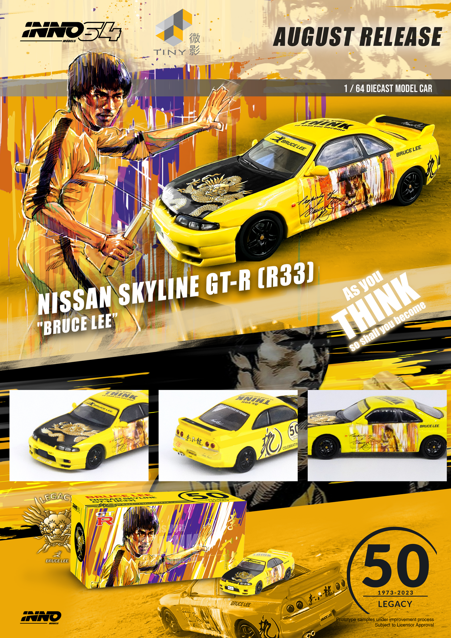 Inno64 x TINY Skyline GT-R's Series Honoring Bruce Lee's 50th Anniversary 1:64