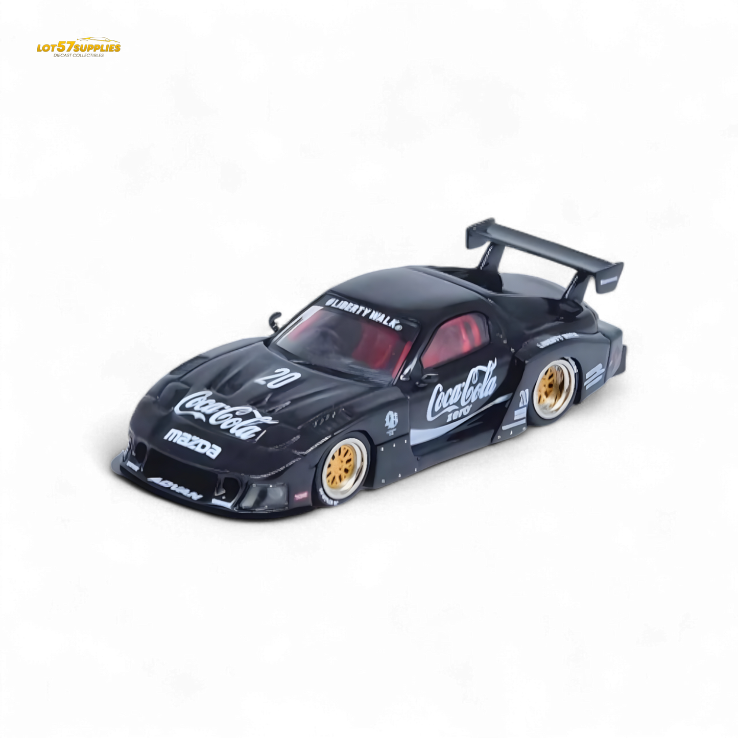 Inno64 Mazda RX-7 LBWK in Black 1:64 IN64-LBWK-RX7-01
