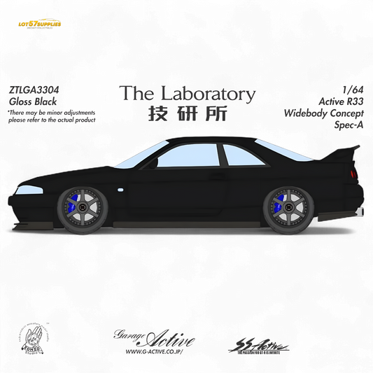 (Pre-Order) The Laboratory x ZONZO Nissan R33 Widebody Concept Spec-A - Pure Black 1/64