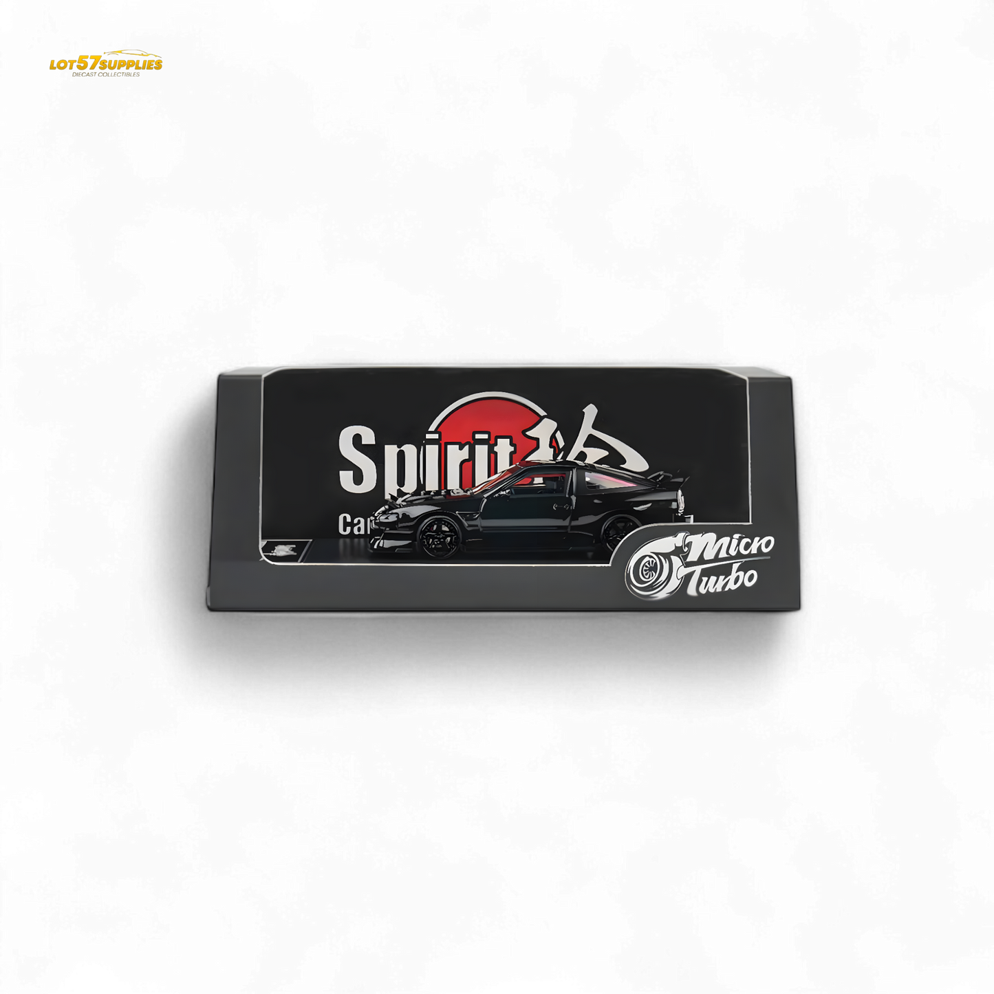 MicroTurbo Custom 180SX Type X Metallic Black MIYABI 1:64