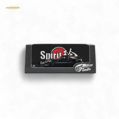 MicroTurbo Custom 180SX Type X Metallic Black MIYABI 1:64