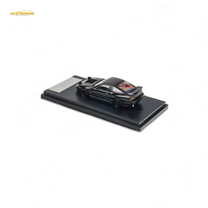 MicroTurbo Custom 180SX Type X Metallic Black MIYABI 1:64