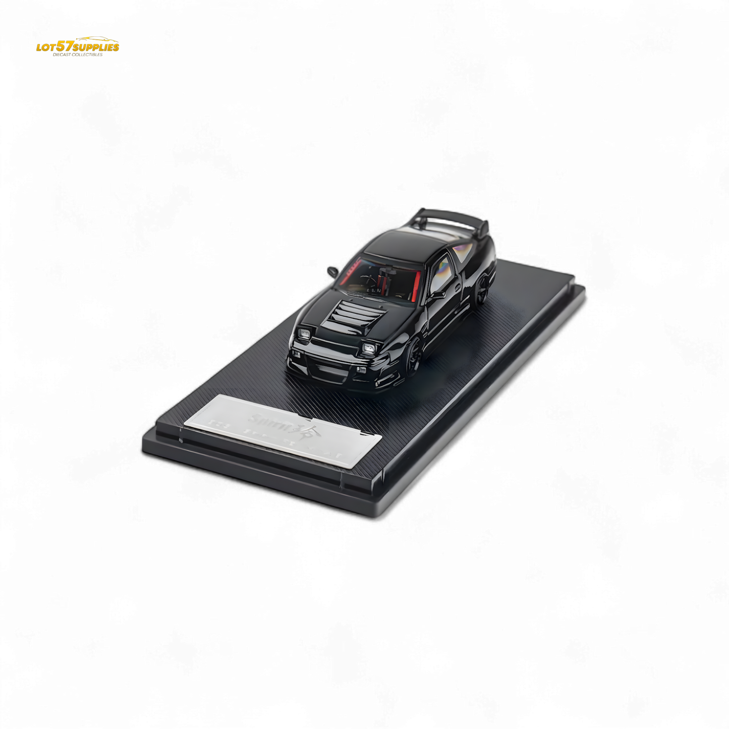 MicroTurbo Custom 180SX Type X Metallic Black MIYABI 1:64