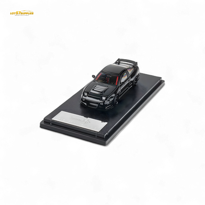 MicroTurbo Custom 180SX Type X Metallic Black MIYABI 1:64